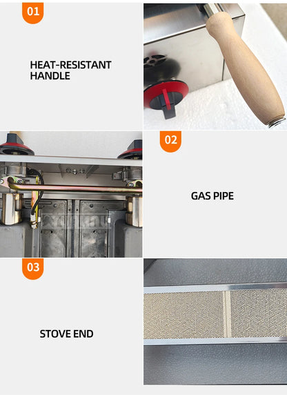 Commercial Non-Stick Pan Waffle Maker Set of 4 Gas Gold Coin Waffle Mold Baking Snack Maker Machine for Kitchen.