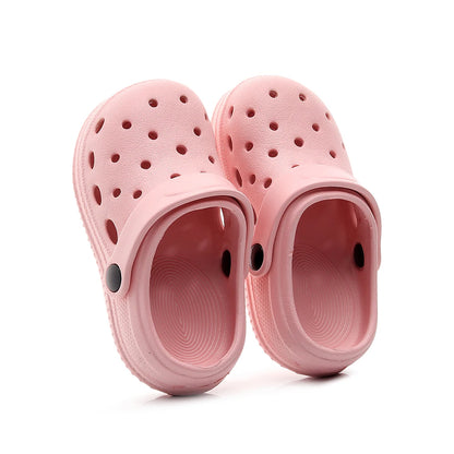 Kids Sandals Hole Children's Shoes Slippers Soft Anti-Skid Simple DIY Design Hole Baby Shoes Sandy Beach For Boys Girls.