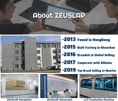 ZEUSLAP 16" 2.5K 144hz Portable Monitor 2560*1600 16:10 100%sRGB 500Cd/m²  Travel Gaming Display for Laptop Switch ps4 ps5 Xbox