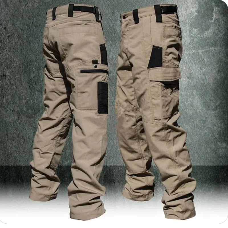 Wear Resistant Work Pant Man Multi-pocket Straight Cargo Trousers Outdoor Jogging Tactical Pants Spring Autumn Casual Trousers.