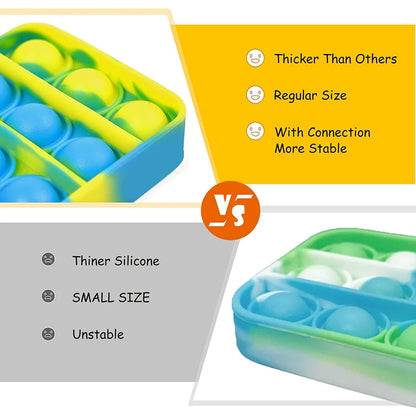 12/24/48Pcs Mini Pop Push Fidget Toys Set Keychain Fidget Toy Anti-Anxiety Stress Relief Hand Toy Pack for Kids Adults Gifts.