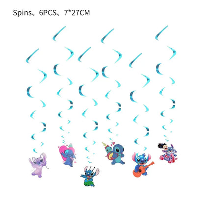 Disney Stich Geburtstag Dekorationen Einweg Geschirr Teller Serviette Stroh Tischdecke Folie Ballon Party Liefert Kinder Geschenke.