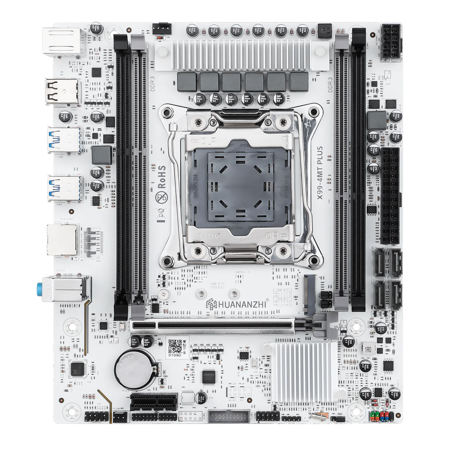 HUANANZHI X99 4MT plus LGA 2011-3 Xeon Motherboard - DDR3 Memory Support NVMe SATA for Gaming & Business Use with TPM2.0.