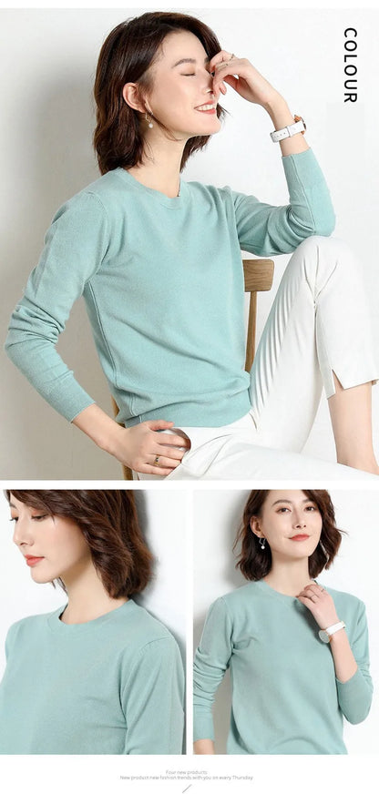 22 farben Herbst und Winter Kaschmir Pullover Frauen Pullover Oansatz Pull Femme Lange Hülse Frauen Casual Lose Pullover Pullover