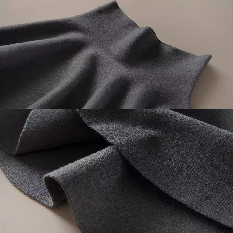 Women High Waist Knitting Pleated Skirks Autumn Winter Casual Lady Elastic Mini Tutu Skirts.