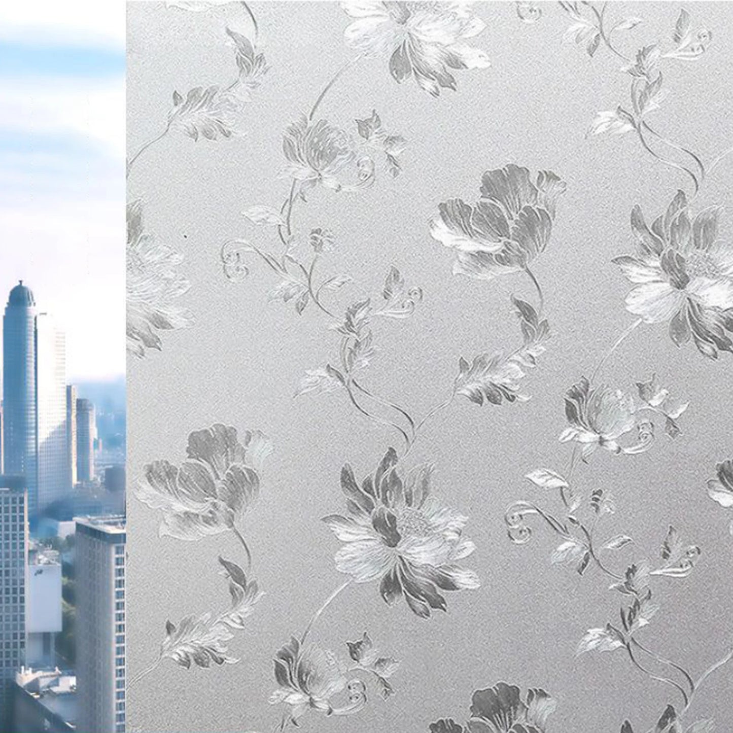 20x100cm Static Frosted Window Film Privacy Sticker For Bathroom Opaque Translucent Light Control Adhesive Glass Covering.