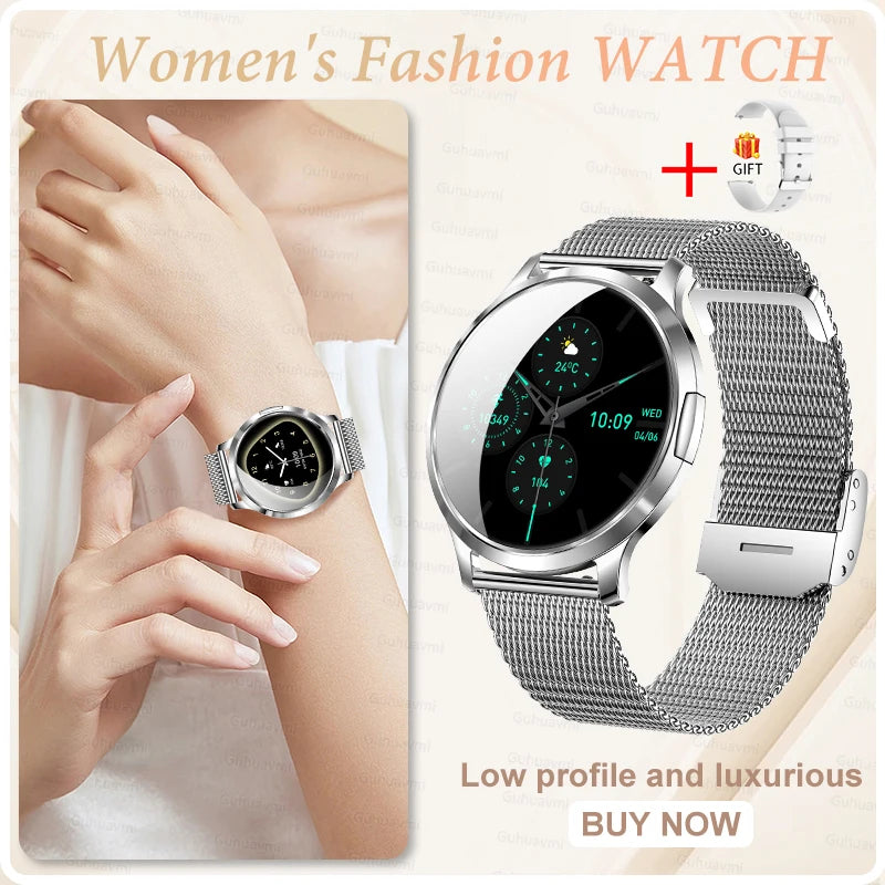 2025 New Smart Watch For Women AMOLED Screen Watches IP68 Waterproof Heart Rate Monitor Ladies Call Smart watch For Android ios