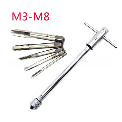 LIYU Einstellbare T Griff Ratsche Gewindebohrer Reibahle Hand Manuelle Schraubenschlüssel M3 M4 M5 M6 M8 Metrische Maschine Schraube Gewinde Stecker Werkzeug