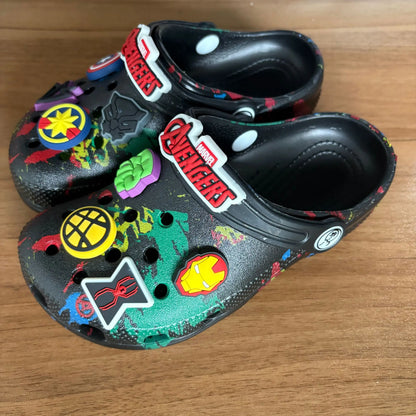 Children Slippers The Avengers Anime Disney Marvel Kawaii Hole Sandals Eva Beach Breathable Shoes Outdoor Non Slip Comfort Gifts