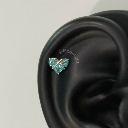 1 Pcs Sliver Dog Bone Claw 316L Stainless Steel Ear Bone Nail Korean Style Fashion Cartilage Earrings For Women Jewelry.