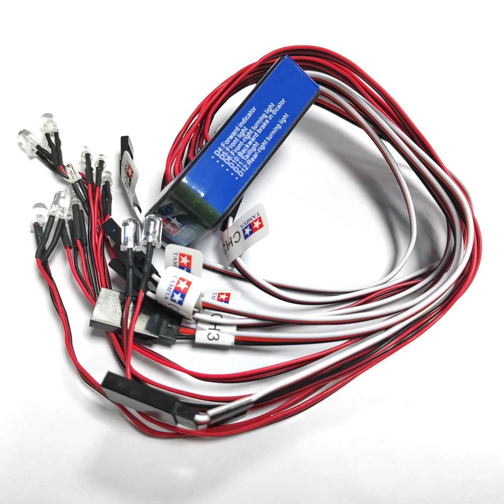 RC 12 LED Lighting Simulation Flash Light Controllable dual flashing lights Kit for 1/10 RC cars Tamiya HSP HPI RC4WD Traxxas.