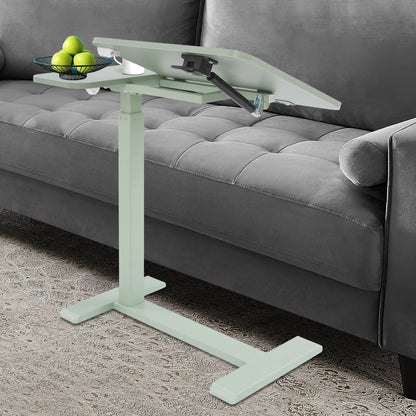 Mobiler Stehschreibtisch mit Tablettplatte, höhenverstellbar, 26–41 Zoll, drehbar, 40 kg belastbar, versteckte Räder für Home-Office-Laptops