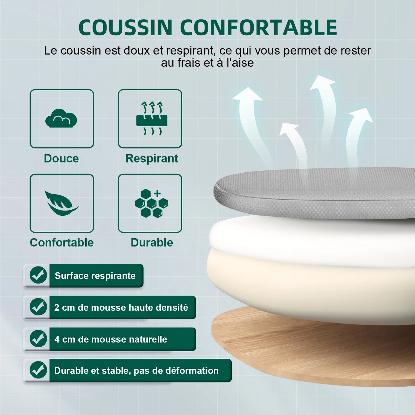 AUTHMIC Ergonomischer Netz-Bürostuhl mit Lordosenstütze, hochklappbaren Armlehnen, verstellbarer und höhenverstellbar für den Schreibtisch zu Hause – Grau