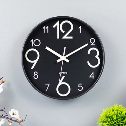 12 Zoll leuchtende Wanduhr einfache leuchtende Digitaluhr europäische DIY stille Wanduhr Studie Wohnzimmer Wanda uhren