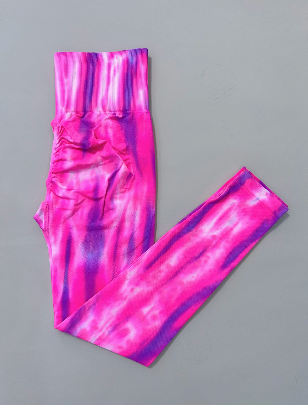 New Tie Dyed High Waist Gym Leggings Push Up Scrunch Seamless Thick Sports Pants Elastic Soft Yoga Workout Leggins Women