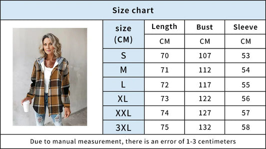 Neue Herbst und Winter frauen Plaid Jacke Mit Kapuze Mode Taste Strickjacke Top Tasche Casual Straße Vielseitige Jacke