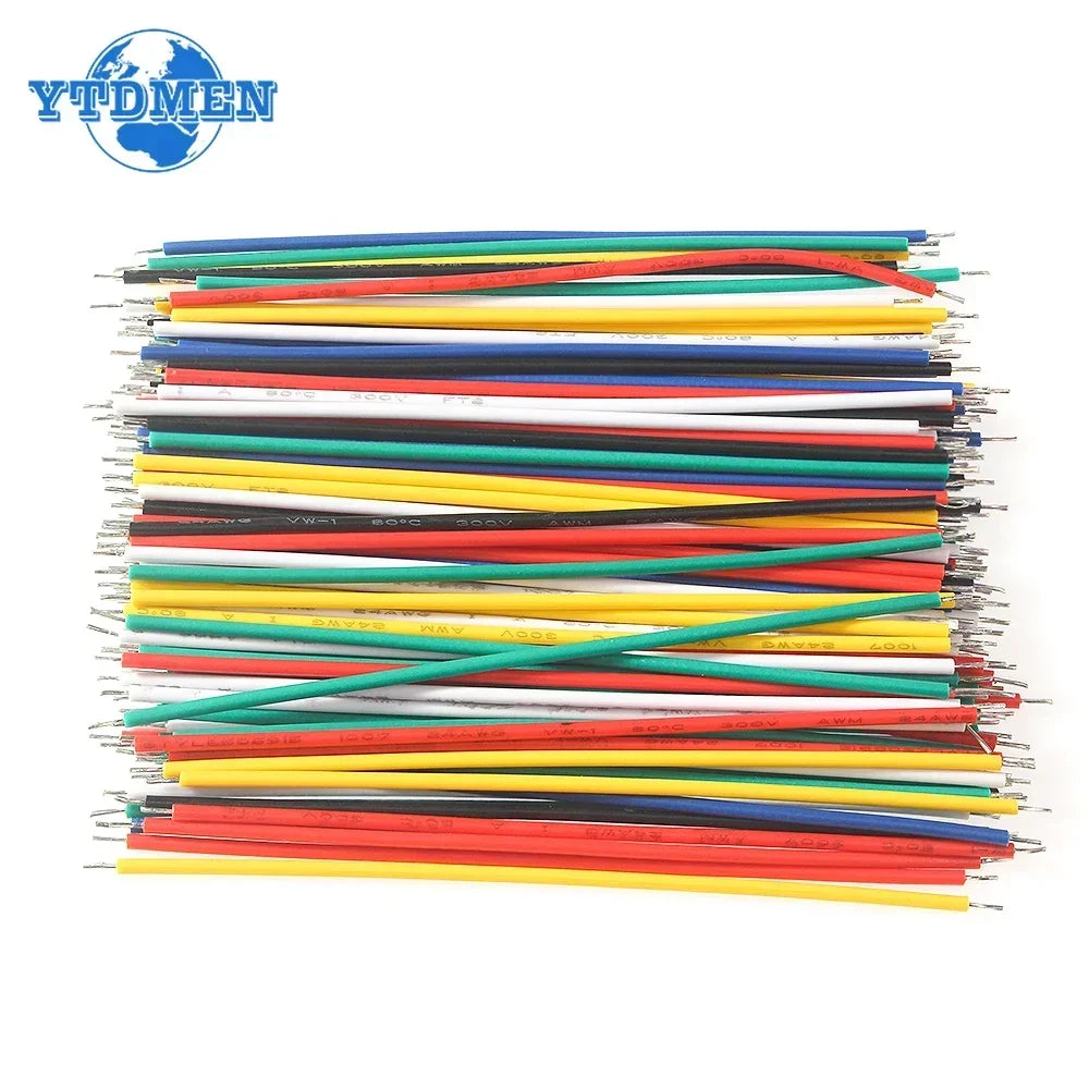 120PCS 6 Color Tin-Plated Breadboard PCB Solder Cable 24AWG / 26AWG Jumper Wire DIY Kit High-Quality Electronic Wires.