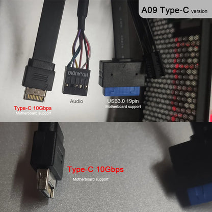 A09 3.8L ITX Chassis A4 HTPC Portable Computer PC Support PCIe 2.5' SSD Drive Mini IPC Flex PSU Case.