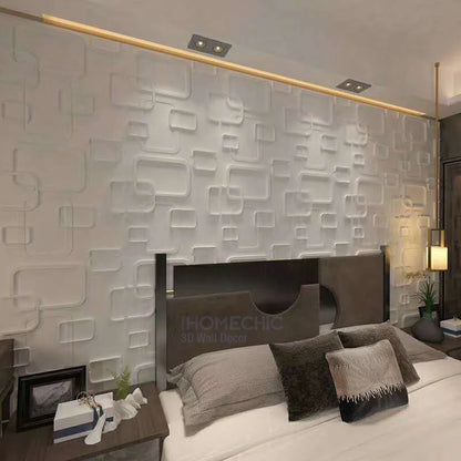 30x30cm 3D Wall Panel Geometric solid 3d Stone brick Living Room TV Background Decal Tile Mold 3D wall sticker bathroom kitchen