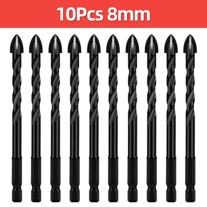 TOOLEYE Kreuz Hex Bohrer Set Für Beton Porzellan Fliesen Glas Metall Multifunktions Bohrer Bits Kit Power Werkzeuge Bohren Bohrer