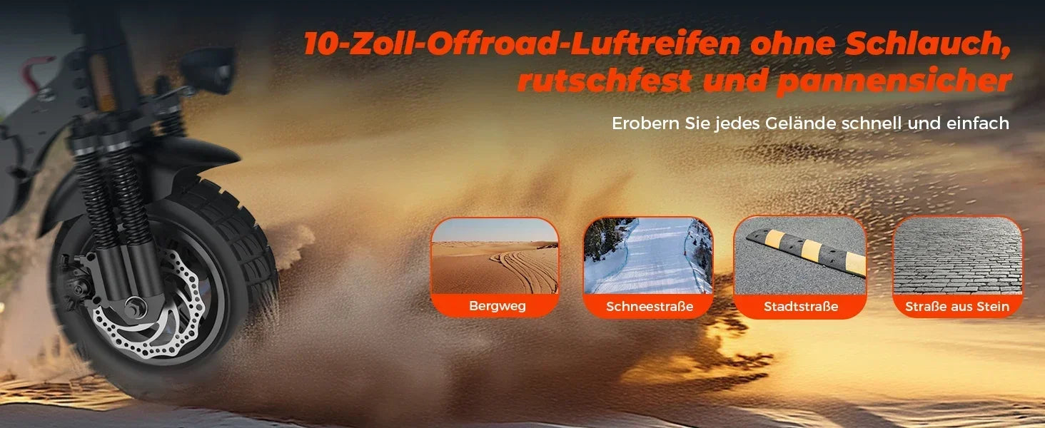 isinwheel T4 （ABE）Adult Electric Scooter 1000W Motor 48V12.5Ah Battery Electric Scooter 10" Off-Road  Tire  Electric Scooter.