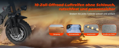 isinwheel T4 （ABE）Adult Electric Scooter 1000W Motor 48V12.5Ah Battery Electric Scooter 10" Off-Road  Tire  Electric Scooter.