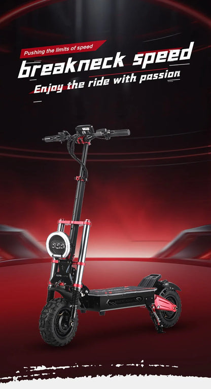 BOYUEDA S5-11 Electric Scooter, 2*3000W Motor, 60V 38AH Battery, 11-inch Tire, 85km/h Max Speed, Dual Hydraulic Disc Brakes.