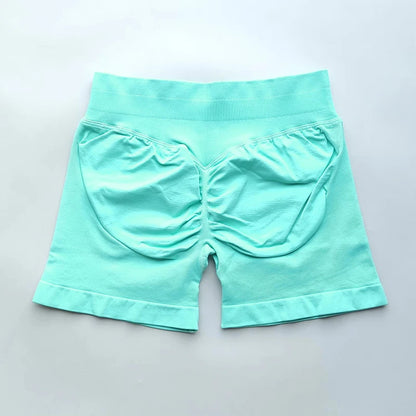 Yoga Shorts Resistance Exercise Shorts Seamless Low Waist Scrunch Bum Gym Shorts Workout Biker Short Stretch Fitness Sportwear.
