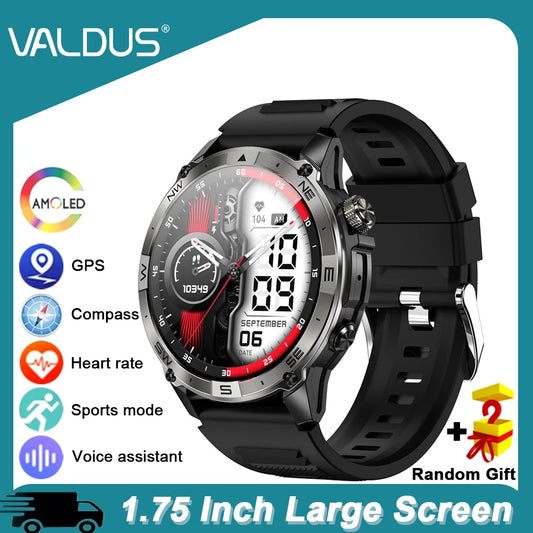 VALDUS VG40 PRO Smartwatch Man Woman AMOLED GPS  Bluetooth Call Heart Rate Voice Assistant Long battery life Sports Smart Watch.