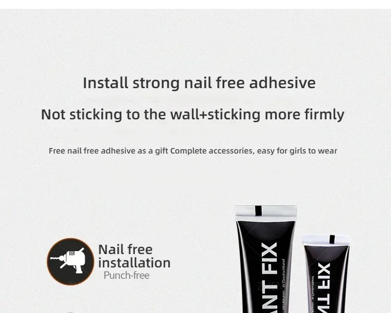 Beliebter Stil, 40/50 cm, selbstklebende Wandhalterung für Badezimmer, wasserdicht und rostfrei, Aufbewahrungsregal mit Haken, Handtuchhalter