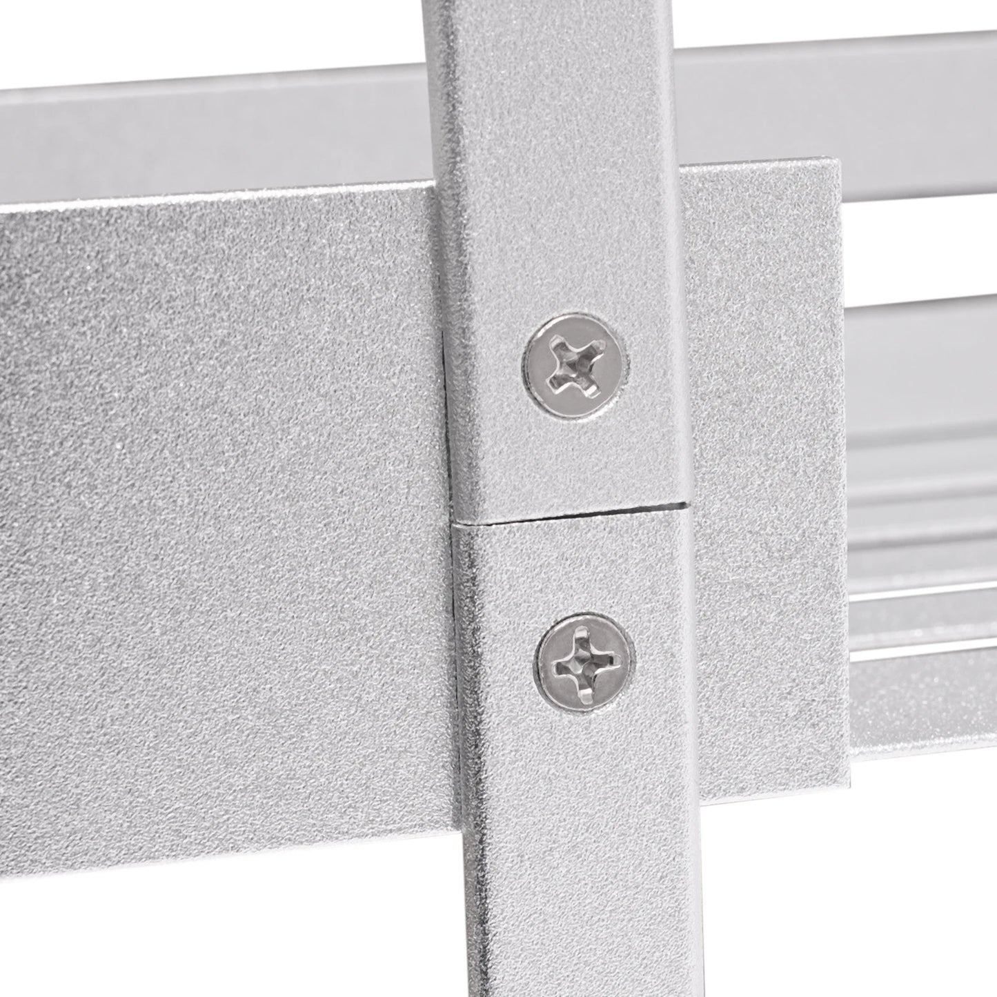 Modernes 2-stufiges Badezimmerregal in Silber/Schwarz, an der Tür montiertes Lagerregal, geeignet für Badezimmer, Küche, Wohnzimmer, Balkon