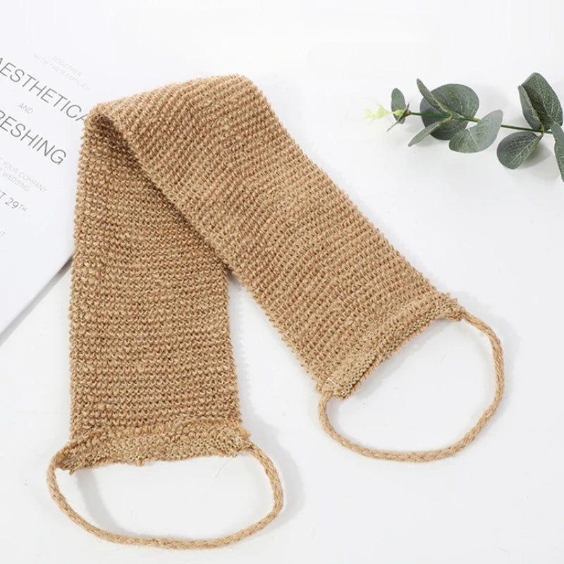 Ramie Jute Badetuch Duschtuch Rücken Körper Peeling Gürtel Duschwäscher für Körperreinigung Badezimmer Duschgurt