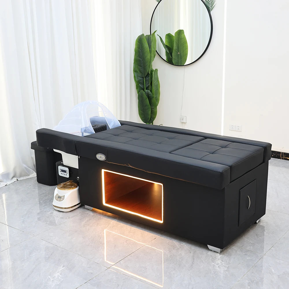 XinSheng Head SPA Salon Haarwaschbett Shampoo-Bett Thai-Massagetisch Barbershop Kommerzielle Möbel mit Fußbadbecken