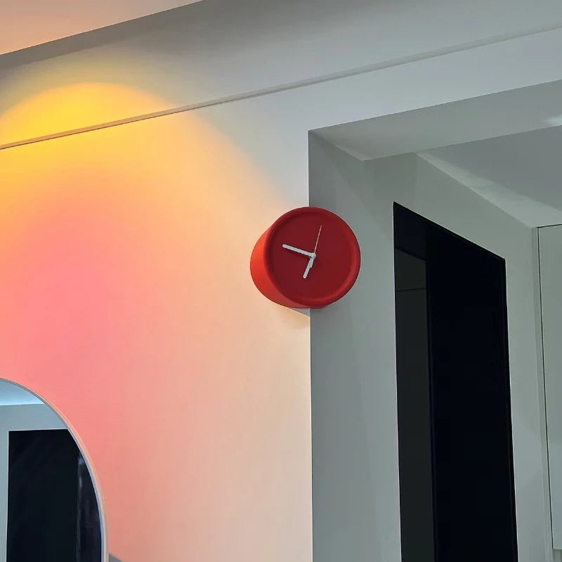 3D-Druck Eckwanduhr ohne Perforationen Einfache stille Wanduhr DIY Malkunst Dekoration Kleine Raumdekoration