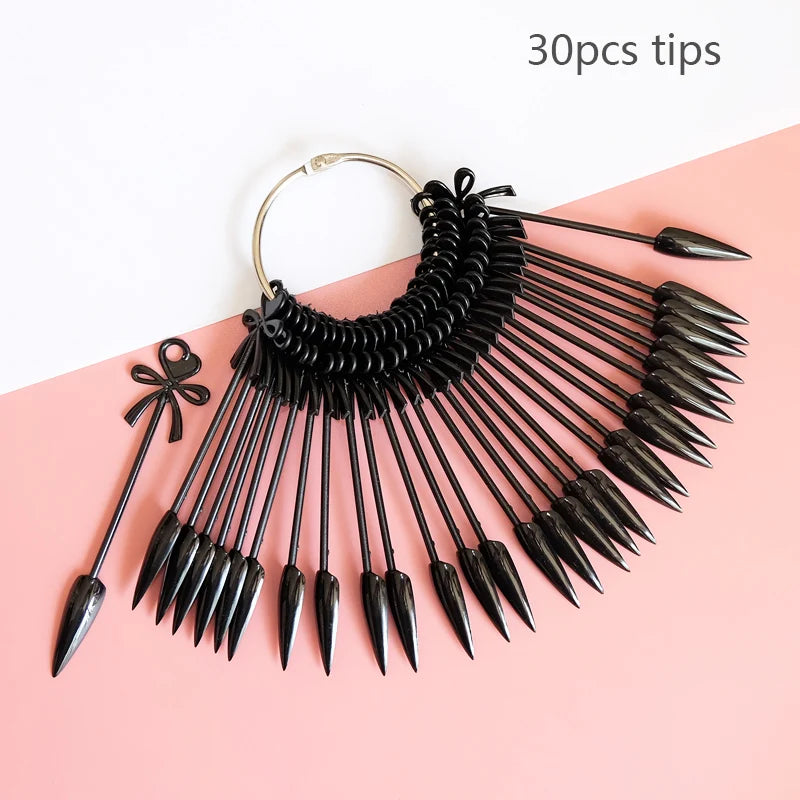 80/50/20pcs Nail Display Sticks Nail Swatch False Nail Tips Nail Gel Polish Practice Clear Display Board for Nail Art Tools