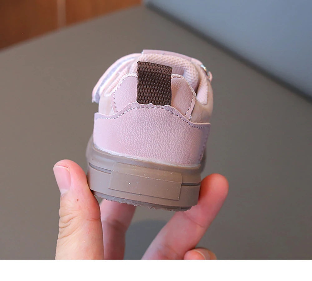 2025 Designers Kid's Sneakers PU Leather Waterproof Infant Baby Toddler Shoes Ergonomics Girl's Sneakers Children's Sport Shoes.