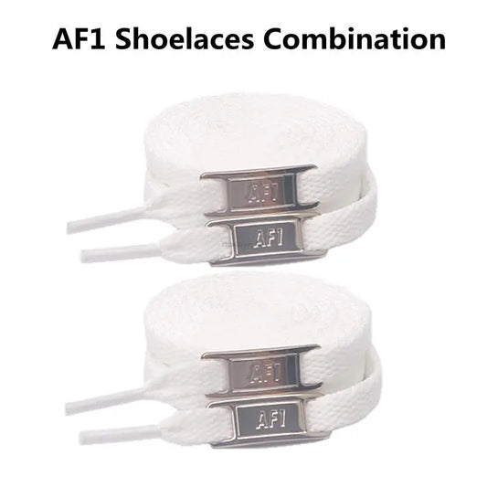 Original AF1 Schnürsenkel-Kombination, weiße flache Schnürsenkel und Schuhdekoration, Anzug, Sneaker, Schnürsenkel, Air Force One, Schuhzubehör