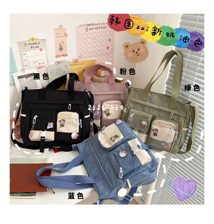 Waterproof Canvas Women Handbags Shoulder Bags Nylon Ladies Tote Messenger Bag Oxford Handbag Cross body Bags for Girls Satchels.