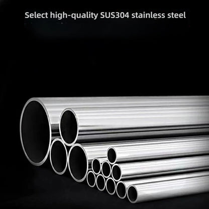 Universal Wall Mounted Stainless Steel Kitchen Faucet Cold and Hot Tap 360 Degree Swivel Flexible Hose Single Handle Faucet