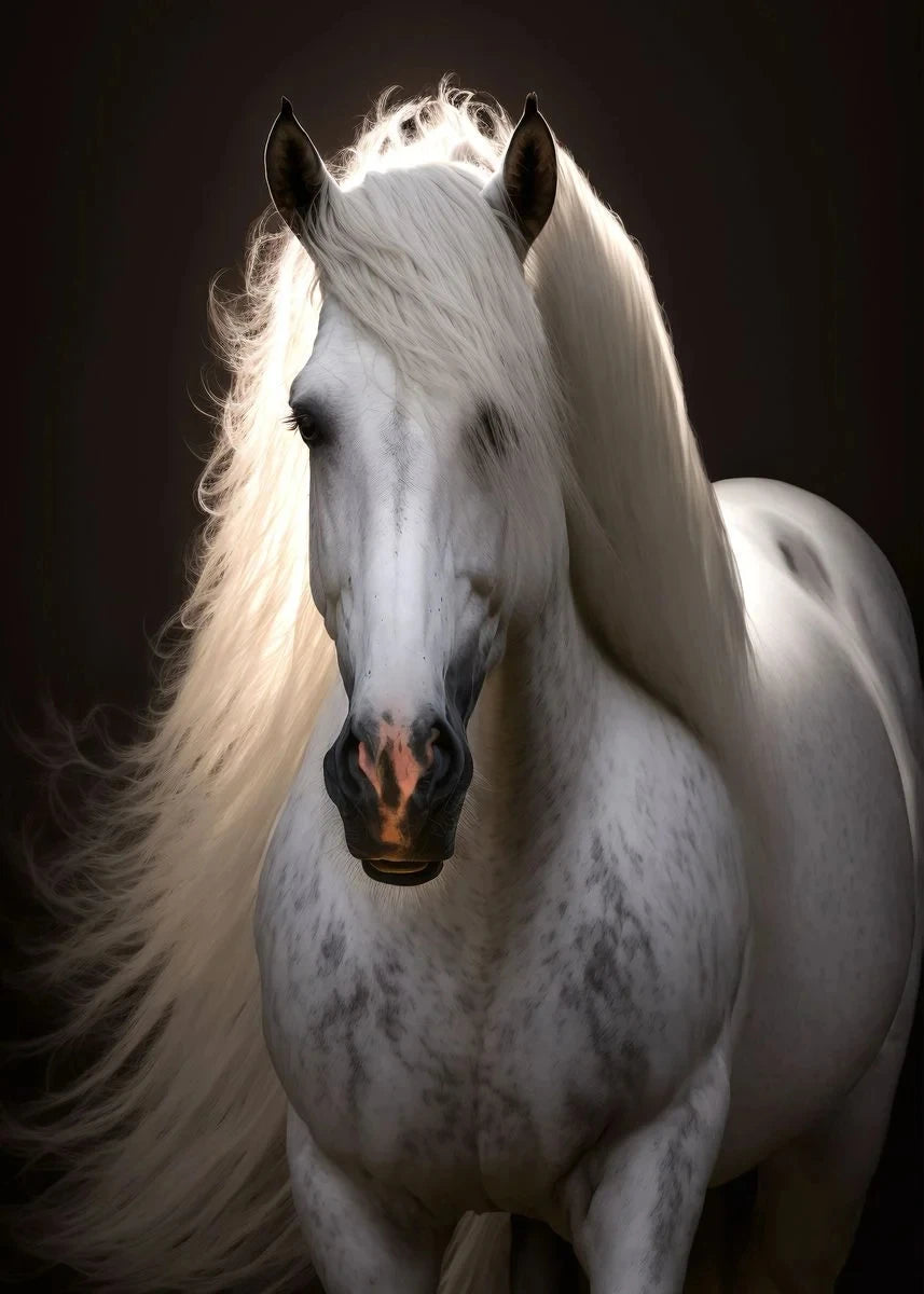 Black and White Wild Horses Canvas Paintings on The Wall Art Posters Prints Wall Picture Modern Animals Art Room Home Decor