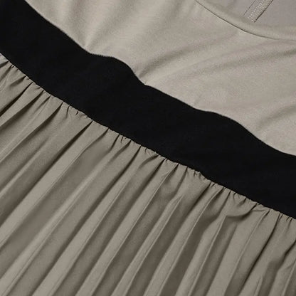 2025 ZANZEA Fashion Women Autumn Long Lantern Sleeve Muslim Dress Abaya Islamic Robe Kaftan Patchwork Sundress Pleated Vestidos.