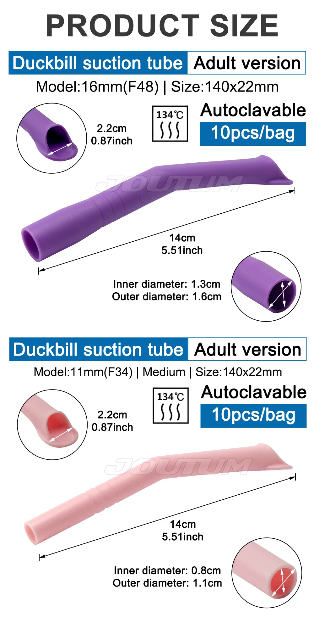 10pcs Dental Autoclavable Strong Suction Tips Dental Duckbill Evacuation Tips Aspirator Saliva Tube Suction Tips Dental Material.