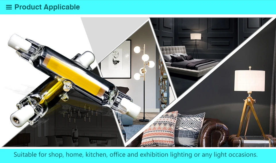 R7S LED Glasröhre 78mm 118mm COB Birne 5W 10W 20W r7s Lampada Mais Lampe J78 J118 AC220V 110V Energiesparende Ersetzen Halogen Licht.