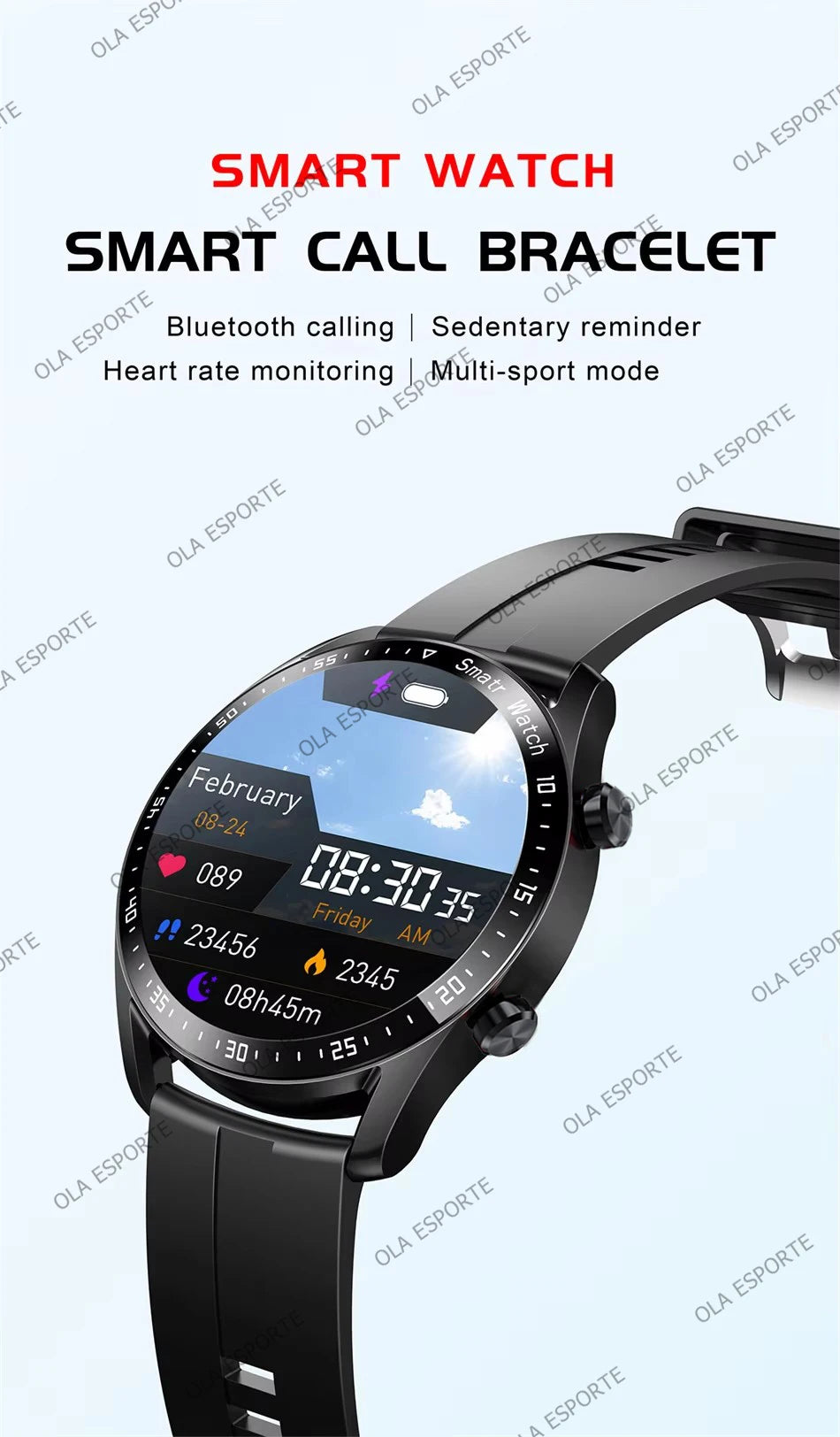 2025 NEW Smart Watch Women Men AMOLED Screen Bluetooth Call Full Touch Screen Weather Call Sports Smart Bracelet 5ATM Waterproof.