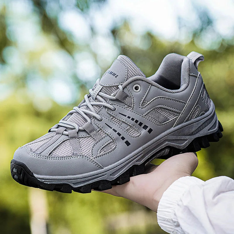 Men‘s Waterproof Hiking Shoes Outdoor Trainers Lace-up Climbing Shoes Women Trekking Sneakers Anti-slip  Tactical Sneaker.