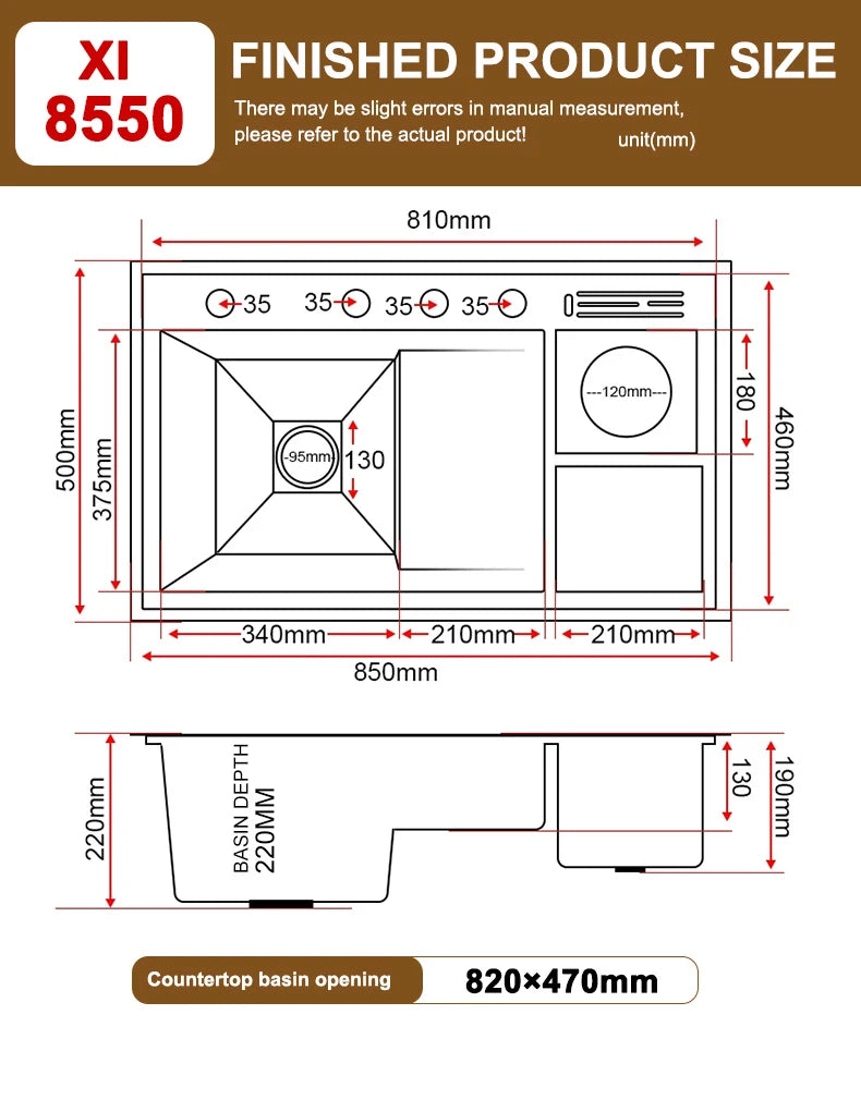 Neues abgestuftes Edelstahlspülbecken für die Küche, multifunktionale Tassenwaschbecken, Geschirrspülbecken, großes Einzelschlitz-Waschbecken