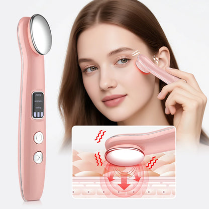 Rechargeable Eye Massager Wand  Vibration Eye Massage Tool Eye Lifting Massager Hot Compress Eye Beauty Device for Dark Circles.