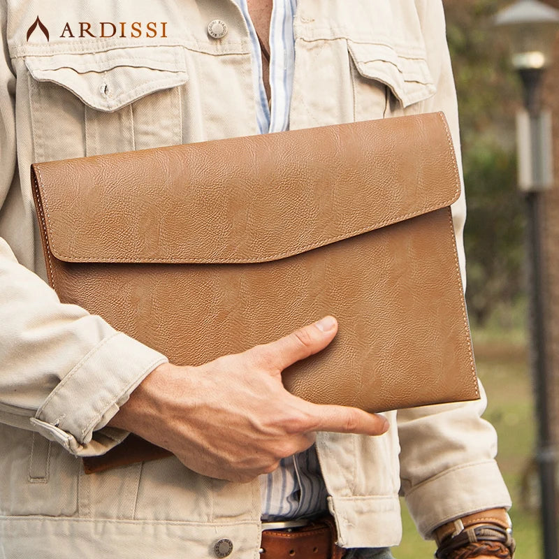 Sleeve Case for ( MacBook Mac Book iPad ) Air M1 M2 Pro 13 3 13.6 14 2 12 9 Inch Cover Bag Leather Men's Folder 2022 2021 2020.