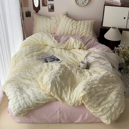 Comforter sets Bedding Set for Boys Girls Bedroom Duvet Cover Pillowcase Bedspread Simple Fashion Bed Sheet Set Bed Linens