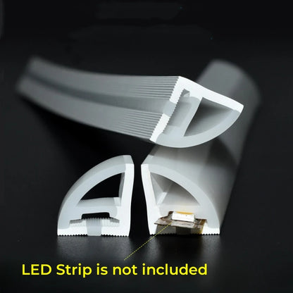 1-10m 90° Glowing LED V-Type Neon Silicone Tube Rope Lamp Flexible Waterproof Channel For WS2811 WS2815 Outdoor Neon Strip Light.